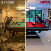 Aurelius NovaEdge 8-Foot Modern Pool Table — Before & After
