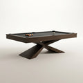 Pool Table Designed for Modern Game Rooms, X-Frame Pedestal Base, Tournament Cloth, Three-Piece Slate