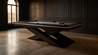 Meridian Atelier X-Frame 8-Foot Designer Pool Table — Lifestyle