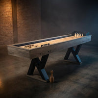 TimberLine Elite X Shuffleboard & Bowling Combo Table — Studio Shot