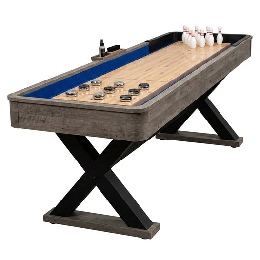 TimberLine Elite X Shuffleboard & Bowling Combo Table — Studio Shot