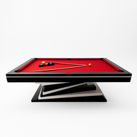 8-Foot Pool Table Designed for Championship Play, Slate Surface, Tournament Cloth, Pedestal Base