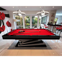 8-Foot Pool Table Designed for Championship Play, Slate Surface, Tournament Cloth, Pedestal Base