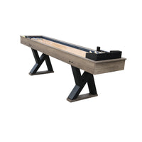 Shuffleboard Table Built for Premium Game Room Entertainment, Bowling Combo, Wooden Surface, X-Base Design